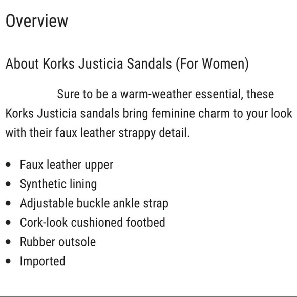 NIB Korks By Kork Ease Justicia Strappy Flat Sandal Natural PU - Picture 12 of 12